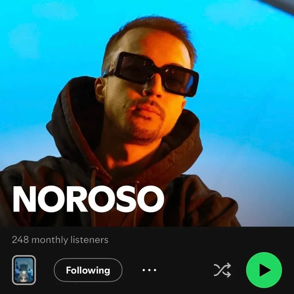 NOROSO on Spotify before