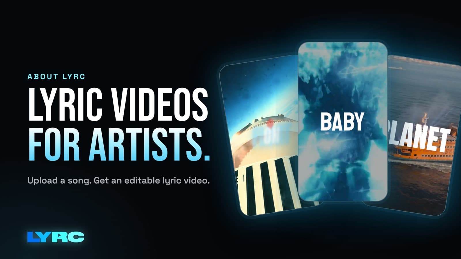 About LYRC — the lyric video maker for independent artists