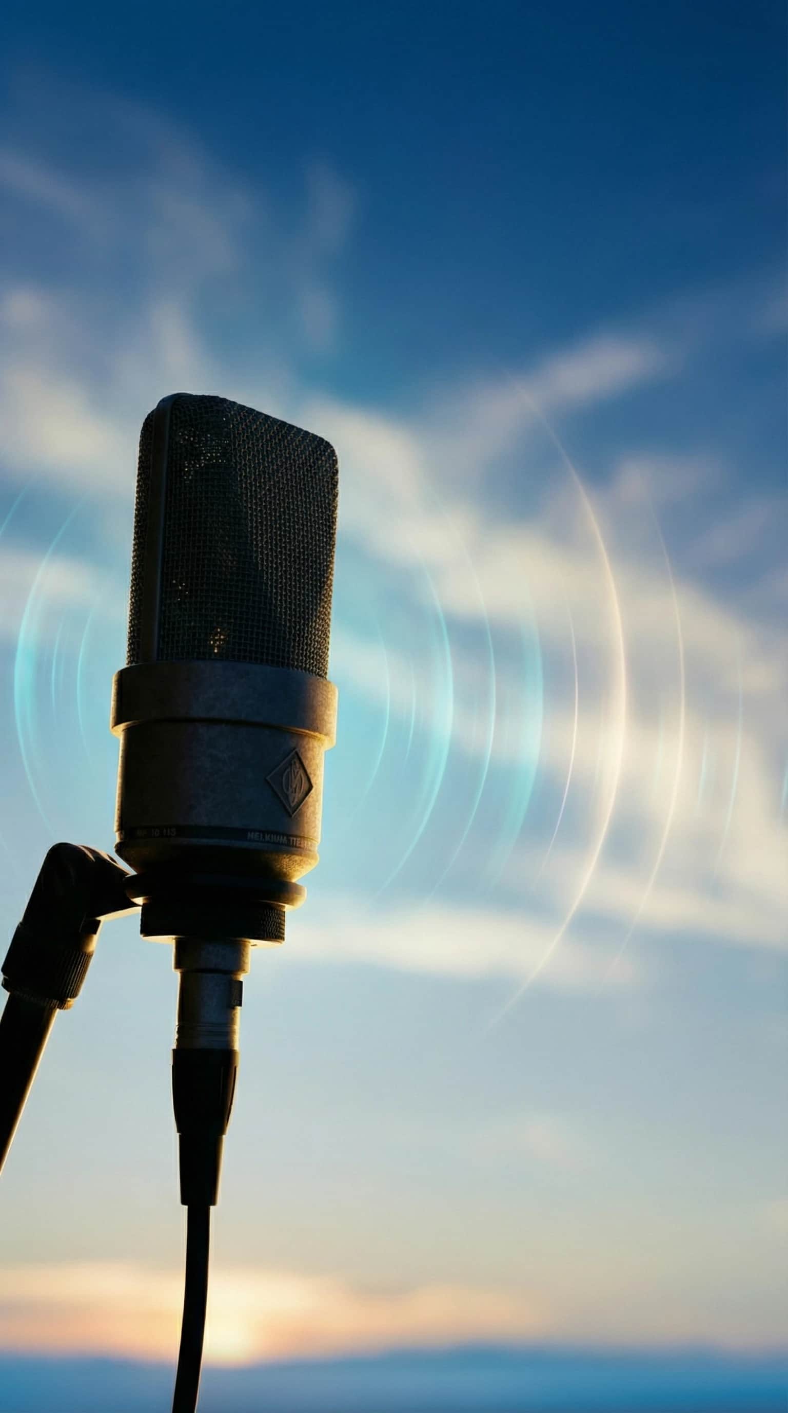 Studio microphone background