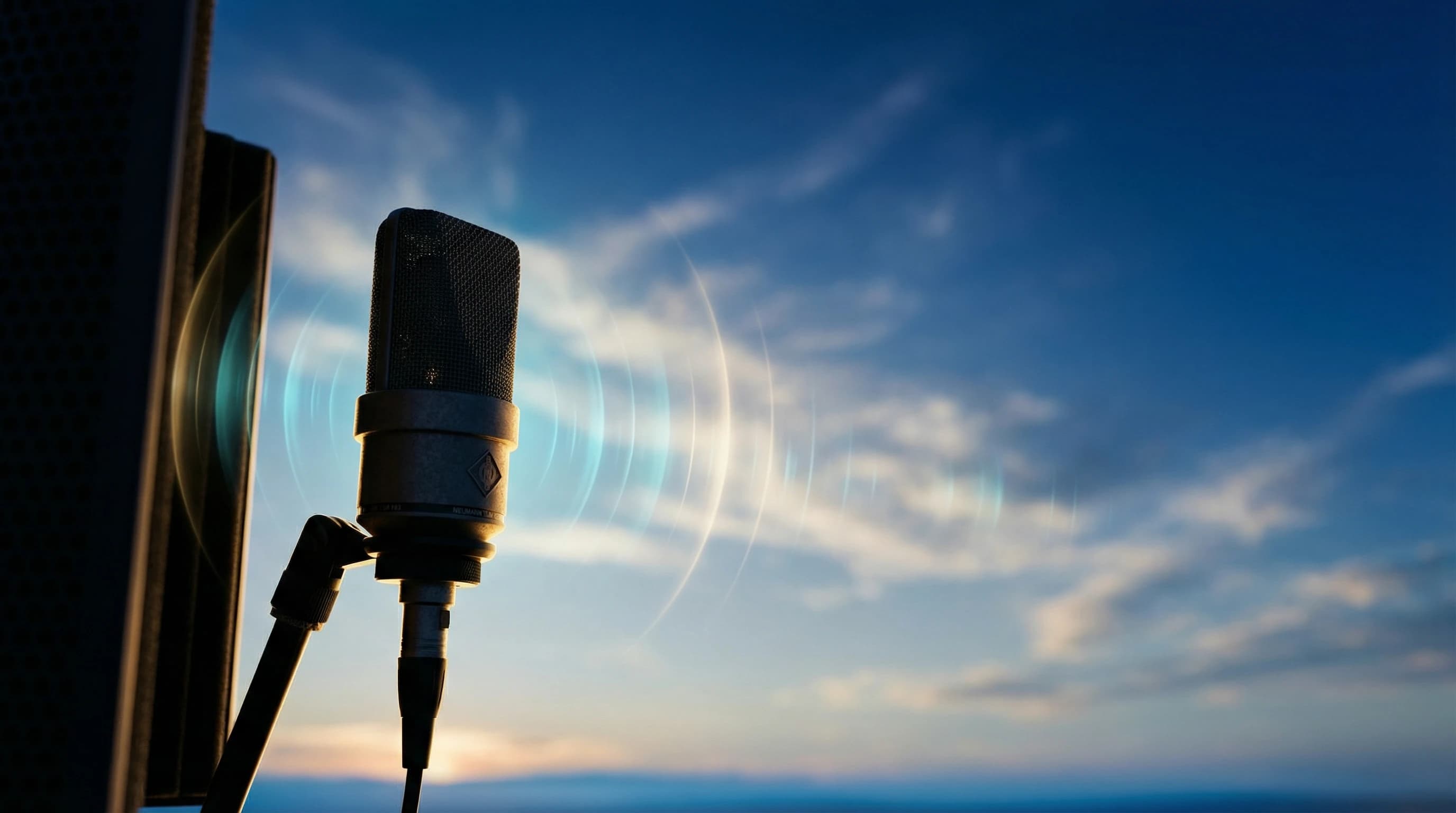 Studio microphone background