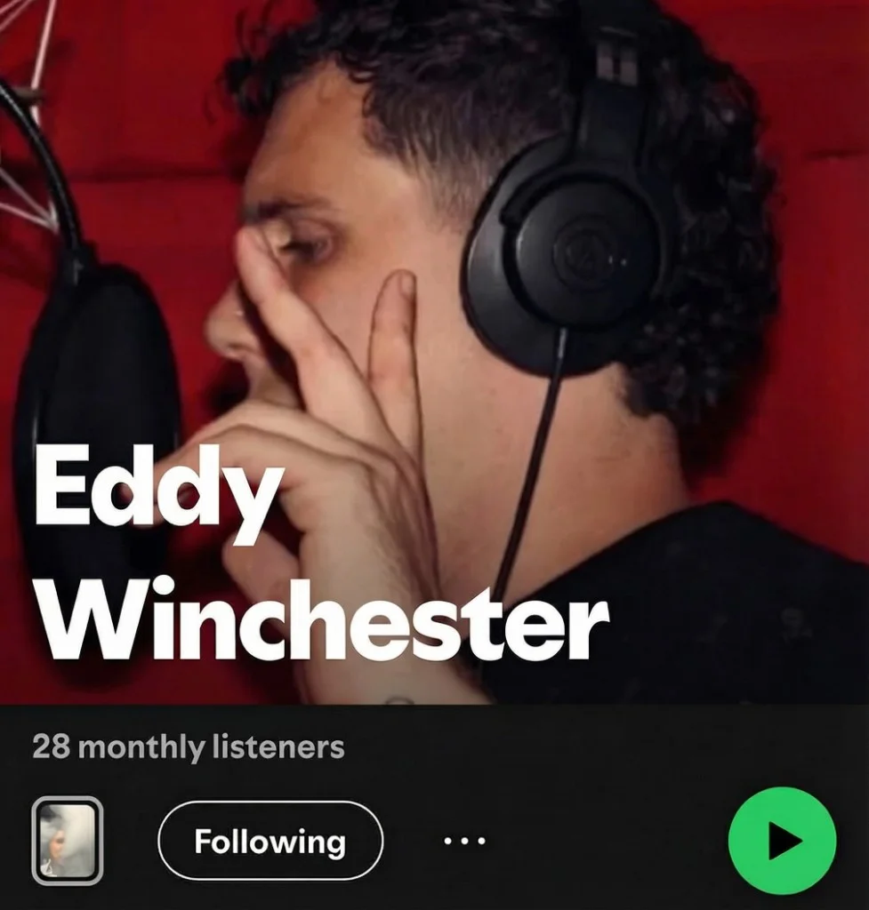 Eddy Winchester Spotify profile - before