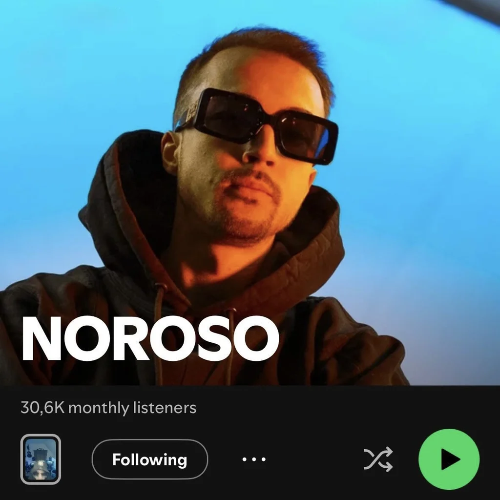 NOROSO Spotify profile - after